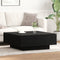 vidaXL - Salontafel - Zwart - Eiken - 80x80x31 - cm - Gelaagd - Hout