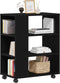 vidaXL - Rollend - Kastje - Zwart - Eiken - 60x35x75 - cm - Gelaagd - Hout