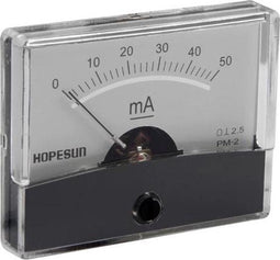 Analoge Paneelmeter Voor Dc Stroommetingen 50Ma Dc / 60 X 47Mm