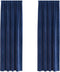 vidaXL - Zwarte - Luxe - Gordijnen - met - Top - Tape - 2 - stuks - Donkerblauw - Fluweel