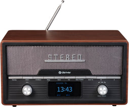 Denver MDA-525DW - DAB Radio CD Speler - Bluetooth - Hout