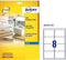 Adresetiket Avery 99 - 1x67 - 7mm transparant 25 vel 8 etiketten per vel