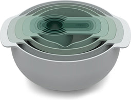 Joseph Joseph Editions Sage Nest 9 Plus - Mengkommen set - Vaatwasser veilig - Grijs / Groen (9 stuks)