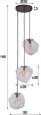 AnLi-Style Hanglamp 3L rock clear getrapt