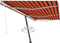 vidaXL - Luifel - vrijstaand - handmatig - uittrekbaar - 600x350 - cm - oranje - bruin