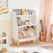 SoBuy KMB47-W - Kinderboekenrek - 3 Opbergvakken - Wit