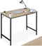 tectake® Jenkins - Bureau - Industrieel design - Houten bureaublad - Zwart metalen frame - Afmetingen (LxBxH) 80 x 50 x 75,5 cm - Lichtbruin