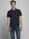 JACK & JONES JJENOAH - Polo - Contrast kraag en mouw - Donkerblauw - Maat XL