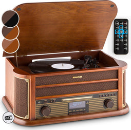 Belle Epoque 1908 DAB retro stereo-installatie platenspeler DAB+