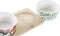 Set voor voorgerechtjes DKD Home Decor Multicolour Bamboe Keramiek Tropisch (28,5 x 10 x 4,6 cm) (4 Onderdelen)