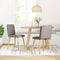 vidaXL - Eetkamerstoelen - draaibaar - 2 - st - stof - taupe