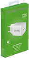 Celly TC1USBC30WWH - Oplader - 30W - Wit