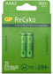 GP ReCyko Rechargeable AAA batterijen - Oplaadbare batterijen AAA - (650mAh) - 2 stuks