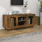 vidaXL - Tv-meubel - 102x35x45 - cm - bewerkt - hout - gerookt - eikenkleurig