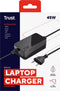 Trust 21904 - Universele Laptopoplader 45W - Smart Protection System - Zwart