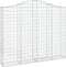 vidaXL - Schanskorf - gewelfd - 200x30x160/180 - cm - gegalvaniseerd - ijzer
