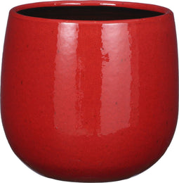 Mica Decorations Pablo Bloempot - 21x21x19 cm - Keramiek - Rood