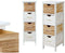 Ladenkast Gift Decor Home - 4 lades - Hout - Wit Bruin 26 x 81 x 31,6 cm