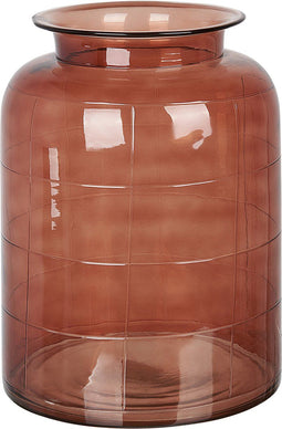 Beliani VINDALOO - Bloemenvaas - Bruin - Glas