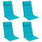 Stoelkussens 4 st hoge rug oxford stof turquoise