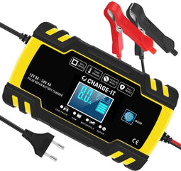 Media Evolution Acculader 12V/24V - Druppellader - Reparatie modus - Geel zwart