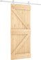 vidaXL - Schuifdeur - met - beslag - 85x210 - cm - massief - grenenhout