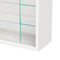 Vitrinekast staande hangende wandvitrine - schuifdeuren - 50 x 40 x 13 cm