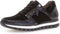 Gabor 96.438 - Lage Sneakers - Suède met krokodillenprint - Zwart - Maat 36