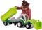 Cavallino XL Tractor Groen met Kiep Aanhangwagen, 86,5cm