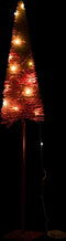 J-Line decoratie kerstboom - kunststof - rood - large - LED lichtjes