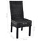 vidaXL - Eetkamerstoelen - 2 - st - kubu - rattan - en - mangohout - zwart