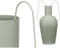 Vaas Met handvatten Groen Staal 24 x 45 x 18 cm (4 Stuks)