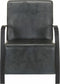 vidaXL Fauteuil echt leer verweerd grijs