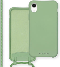 iMoshion Hoesje Geschikt voor iPhone Xr Hoesje Met Koord - iMoshion Color Backcover met afneembaar koord - Groen