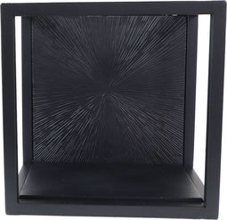 Wandbox Fletcher - 25x18x25 - Zwart - Ijzer/Aluminium/Mangohout