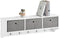 SoBuy FRG282-W - Wandkapstok - 3 Lades 5 Haken - Wit-Grijs