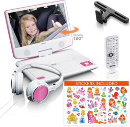 Lenco DVP-920PK - Draagbare DVD-speler - 9 Inch scherm - Roze/Zwart