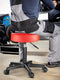 Casaria Verstelbare Draaikruk - Hoogte 46-60cm - 360° Draaibaar - Rood