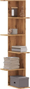vidaXL - Hoekwandschap - 36,5x36,5x140 - cm - bewerkt - hout - artisanaal - eiken