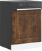vidaXL - Vaatwaspaneel - Kalmar - 60x1,5x67 - cm - bewerkt - hout - gerookt - eiken