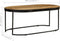 vidaXL - Salontafel - ovaal - 100 - cm - massief - ruw - mangohout - en - staal