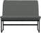 vidaXL - Bankje - 100x75x76 - cm - stof - donkergrijs