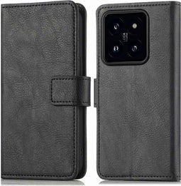 iMoshion Hoesje Geschikt voor Xiaomi 14 Pro Hoesje Met Pasjeshouder - iMoshion Luxe Bookcase - Zwart