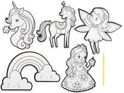 Kraskunst Stickers - Fantasiewereld, 6dlg.