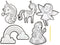 Kraskunst Stickers - Fantasiewereld, 6dlg.