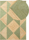 CALIS - Laagpolig vloerkleed - Beige/Groen - 160 x 230 cm - Jute