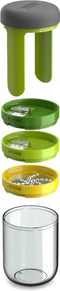 Joseph Joseph Spiro 3-in-1 Spiraalsnijder - Incl. Opvangbak - Rvs/Nylon - 7,8 x 7,8 x 16 cm - Groen