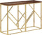 vidaXL - Wandtafel - roestvrij - staal - en - massief - bielshout - goudkleurig