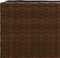 vidaXL - Plantenbak - met - 3 - potten - 105x30x32 - cm - poly - rattan - bruin