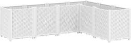 vidaXL - Plantenbak - 160x120x53 - cm - polypropeen - wit